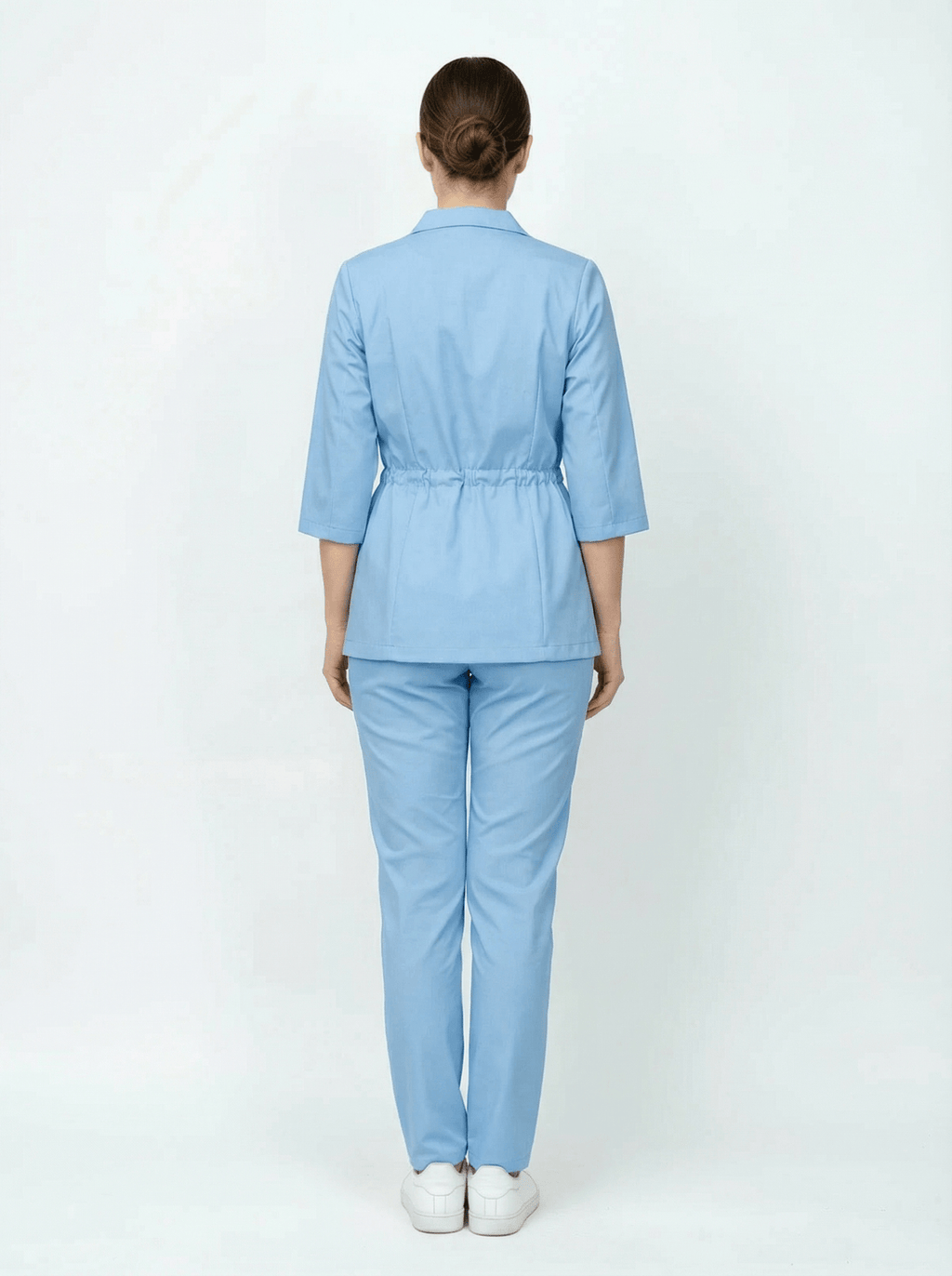L I S B O N | Bebe Mavisi Premium Likralı Ceket Üniforma Takım - Class ÜniformaMedikal Scrubs