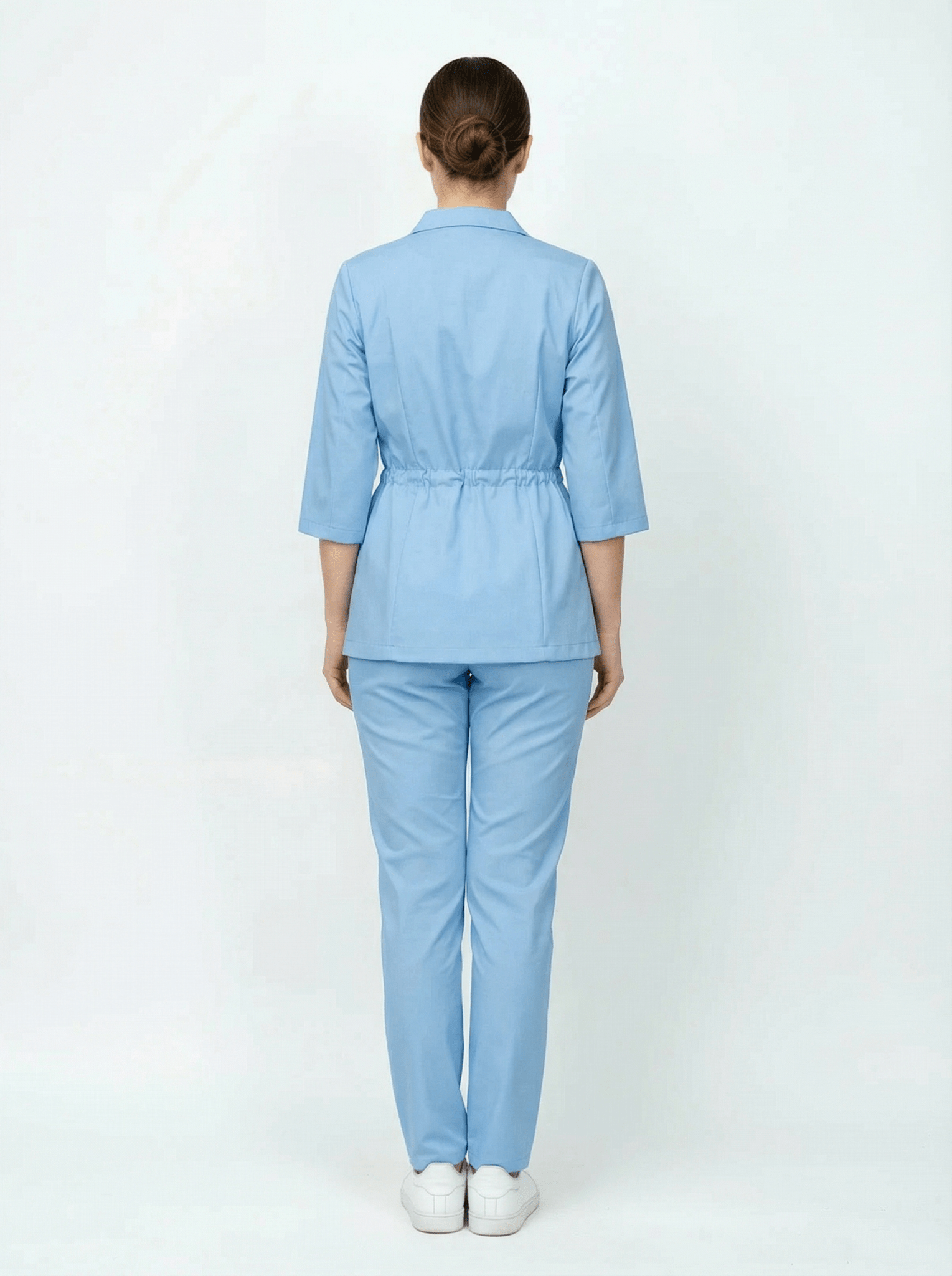 L I S B O N | Bebe Mavisi Premium Likralı Ceket Üniforma Takım - Class ÜniformaMedikal Scrubs