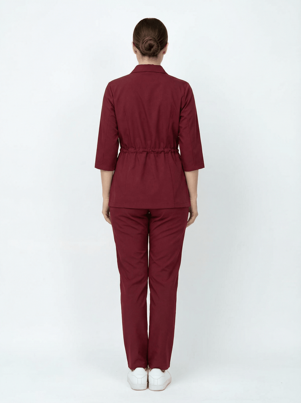 L I S B O N | Bordo Premium Likralı Ceket Üniforma Takım - Class ÜniformaMedikal Scrubs