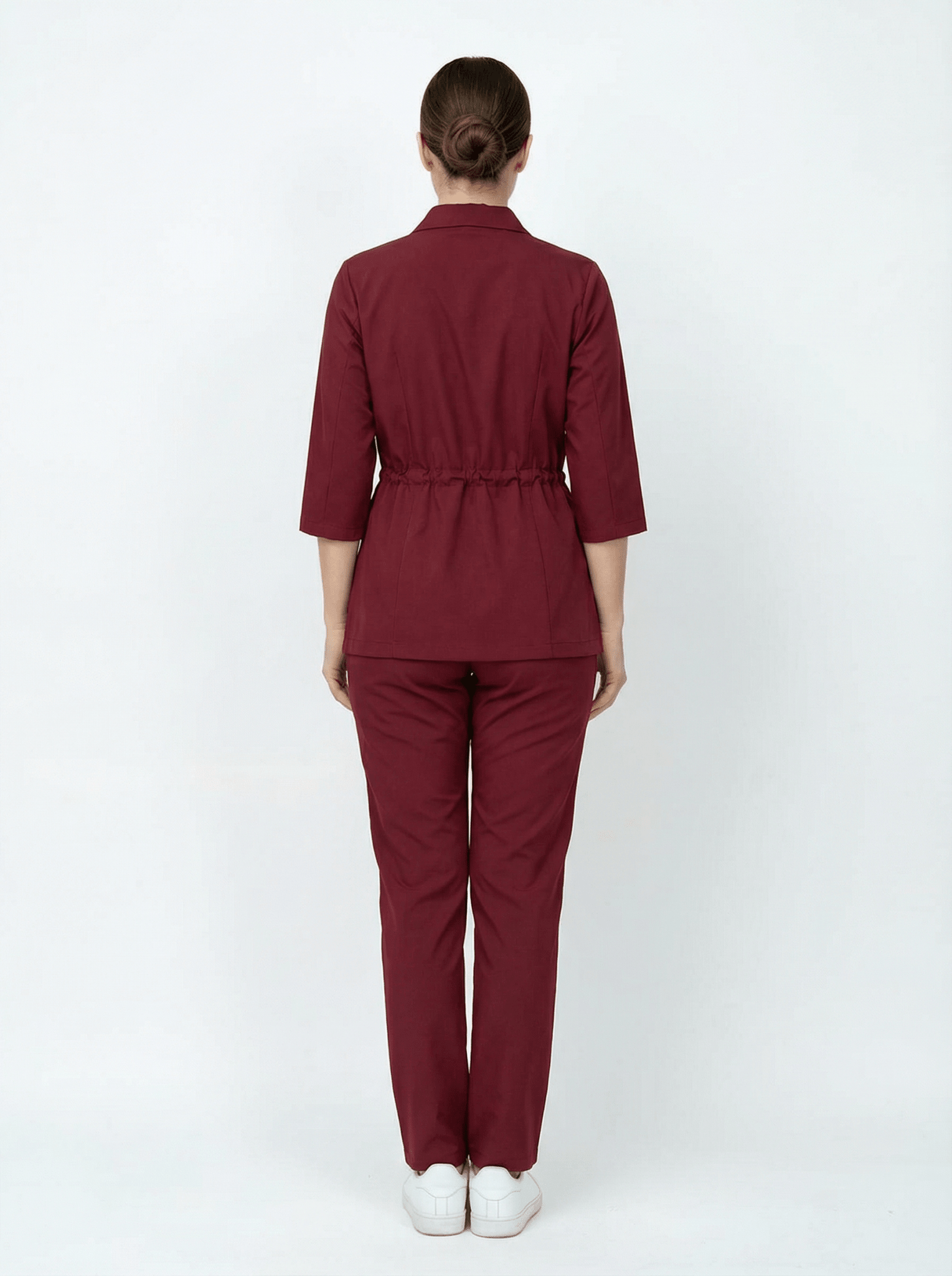 L I S B O N | Bordo Premium Likralı Ceket Üniforma Takım - Class ÜniformaMedikal Scrubs