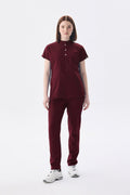 N O V A | Bordo Premium Likralı Üniforma Takımı - Class ÜniformaMedikal Scrubs