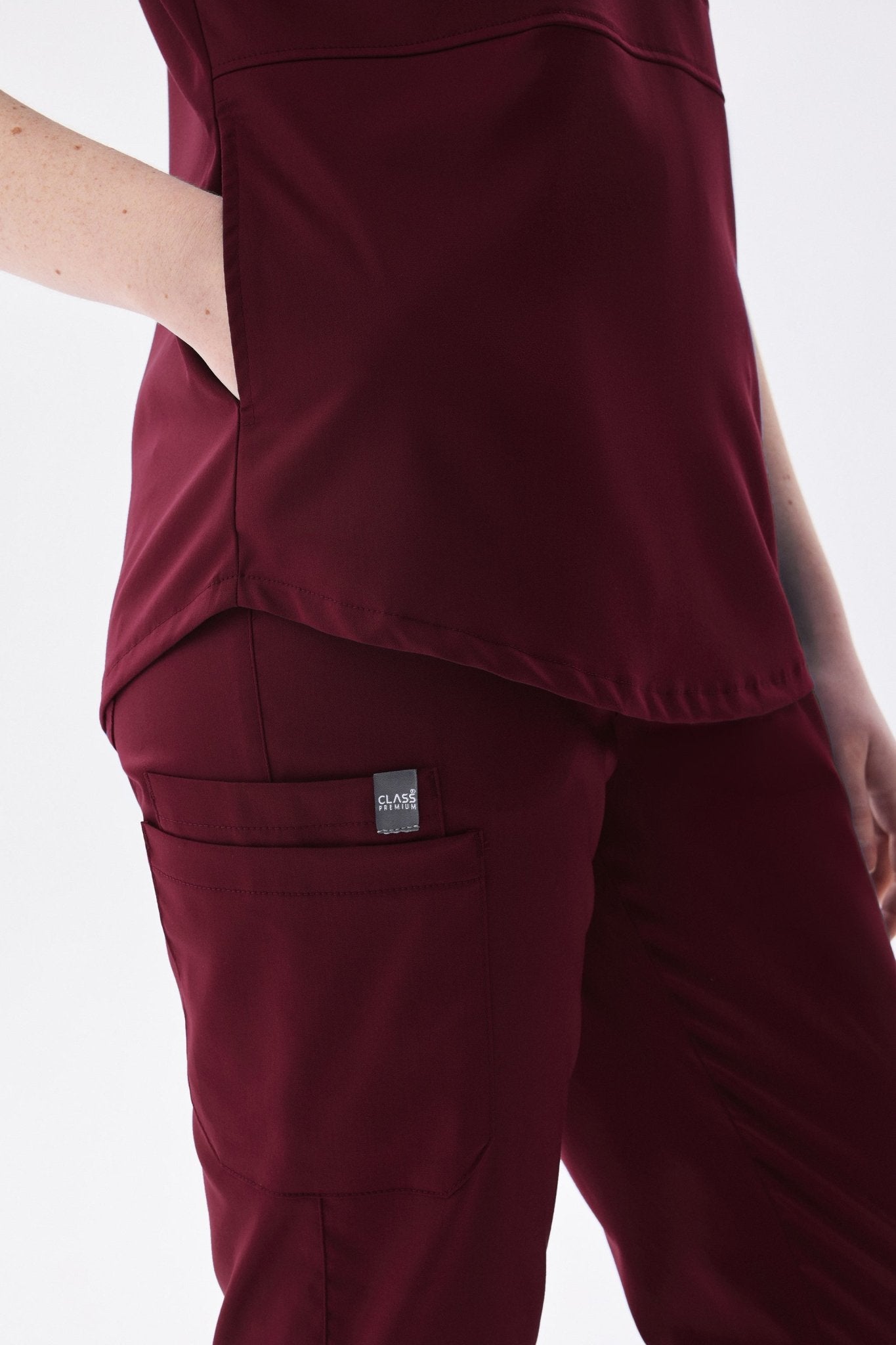 N O V A | Bordo Premium Likralı Üniforma Takımı - Class ÜniformaMedikal Scrubs