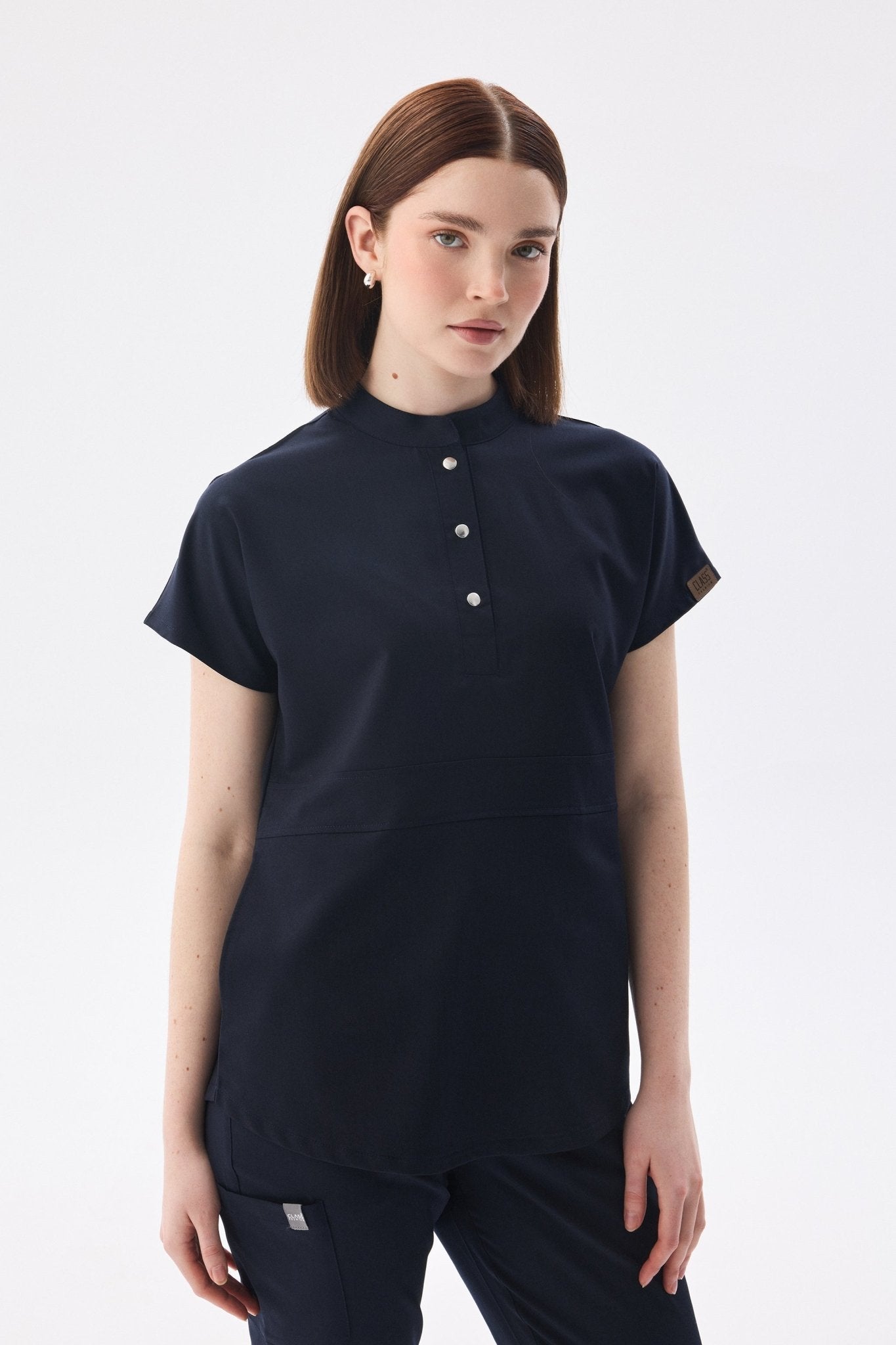 N O V A | Lacivert Premium Likralı Üniforma Takımı - Class ÜniformaMedikal Scrubs