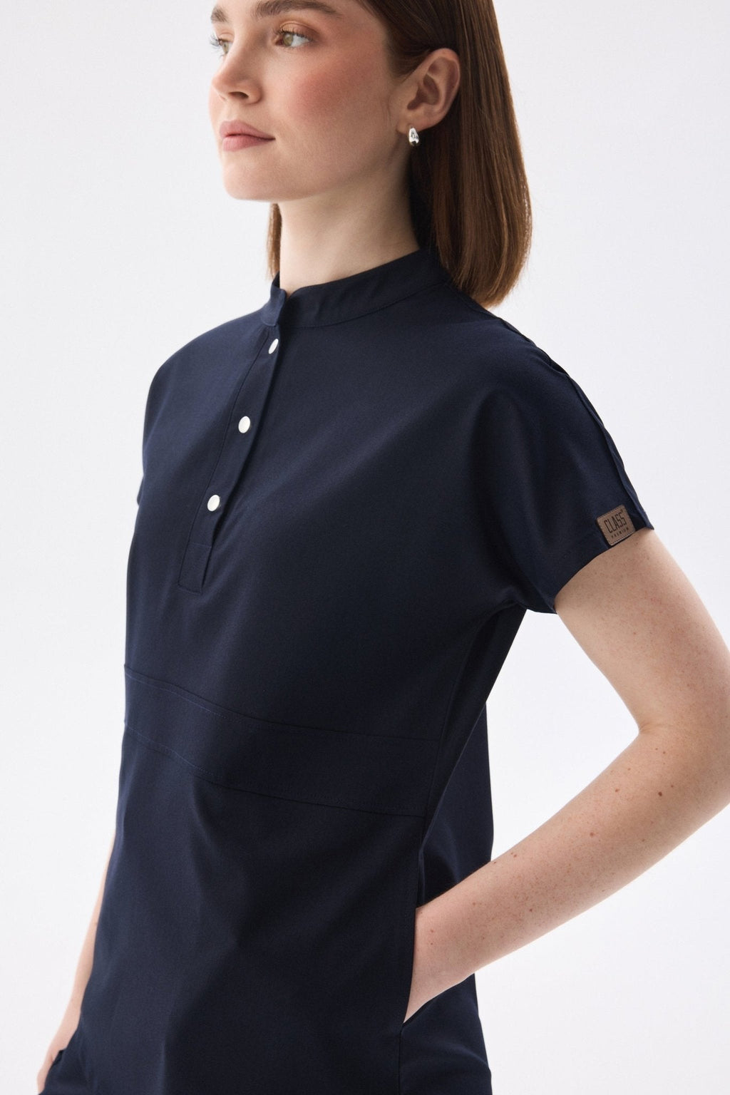 N O V A | Lacivert Premium Likralı Üniforma Takımı - Class ÜniformaMedikal Scrubs
