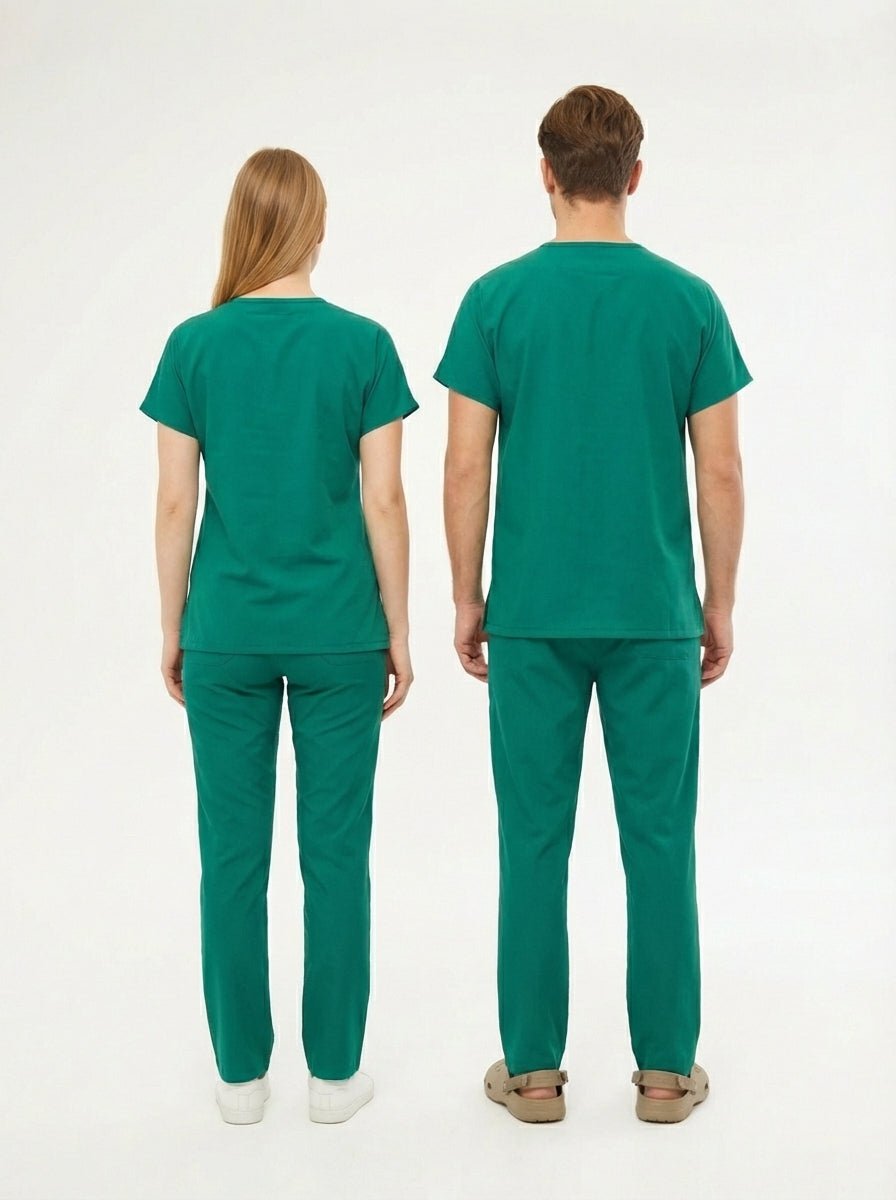 Cerrahi Yeşil Ameliyathane Çalışan Forması Likralı Scrubs Takım (Yeni Yönetmeliğe Uygun - Forsty) - Class ÜniformaMedikal Scrubs