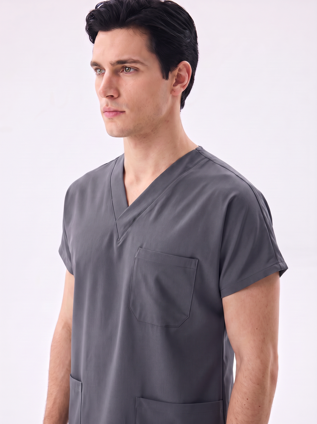 New York - Classic Antrasit Erkek Likralı Üniforma Takımı