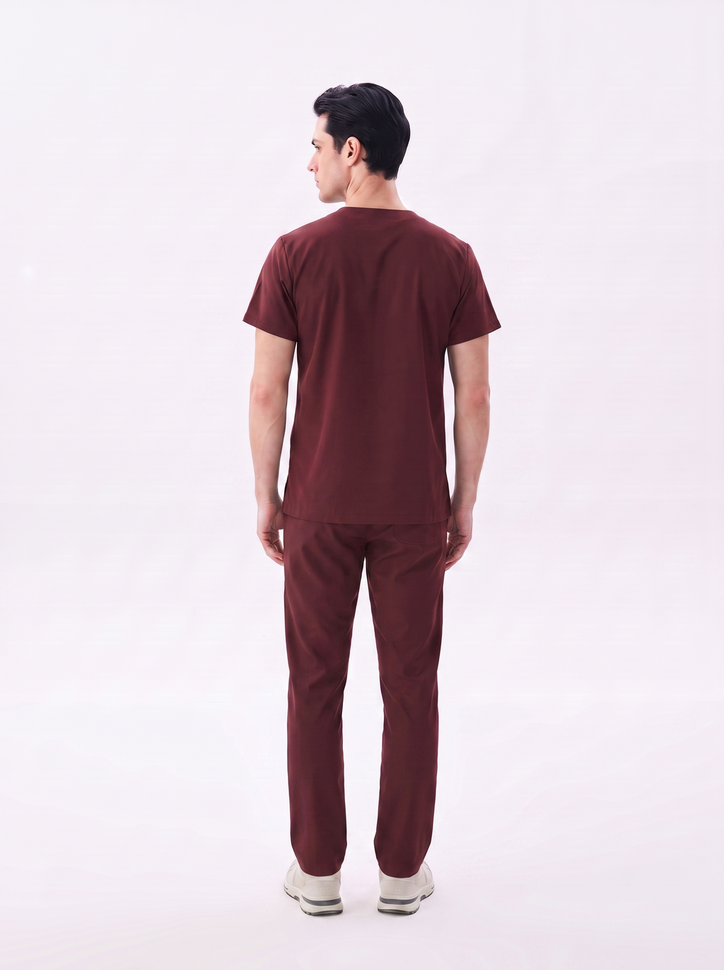 New York - Classic Bordo Erkek Likralı Üniforma Takımı