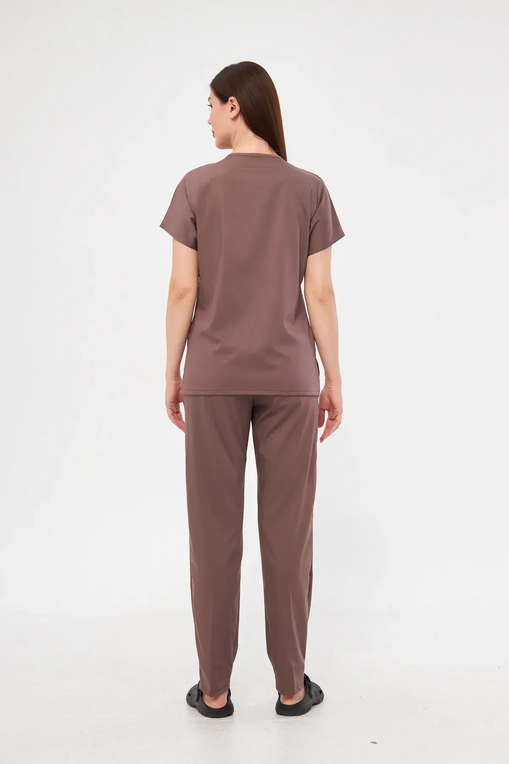 Classic - Kahverengi Unisex Likralı Üniforma Takımı - Class ÜniformaMedikal Scrubs