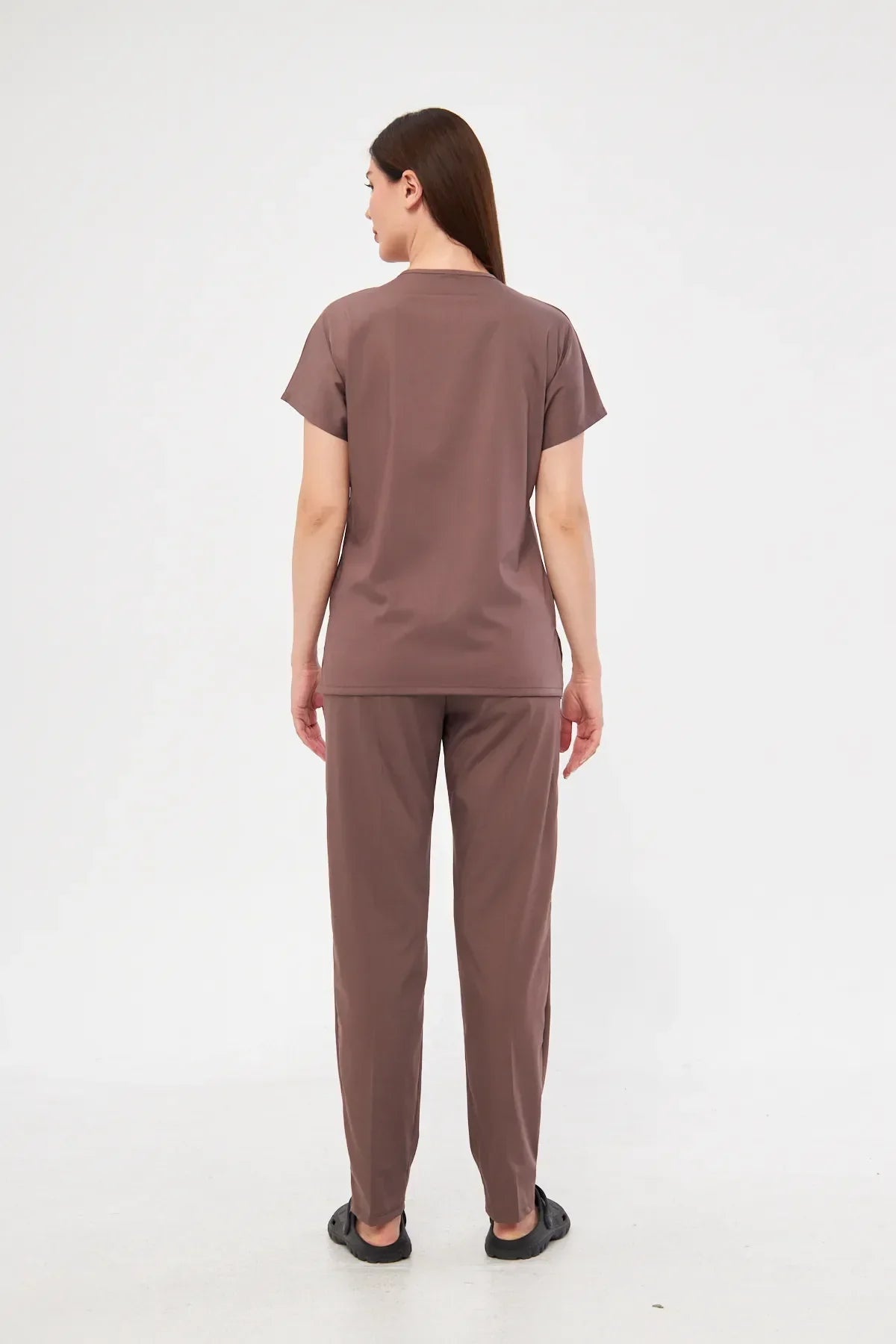 Classic - Kahverengi Unisex Likralı Üniforma Takımı - Class ÜniformaMedikal Scrubs